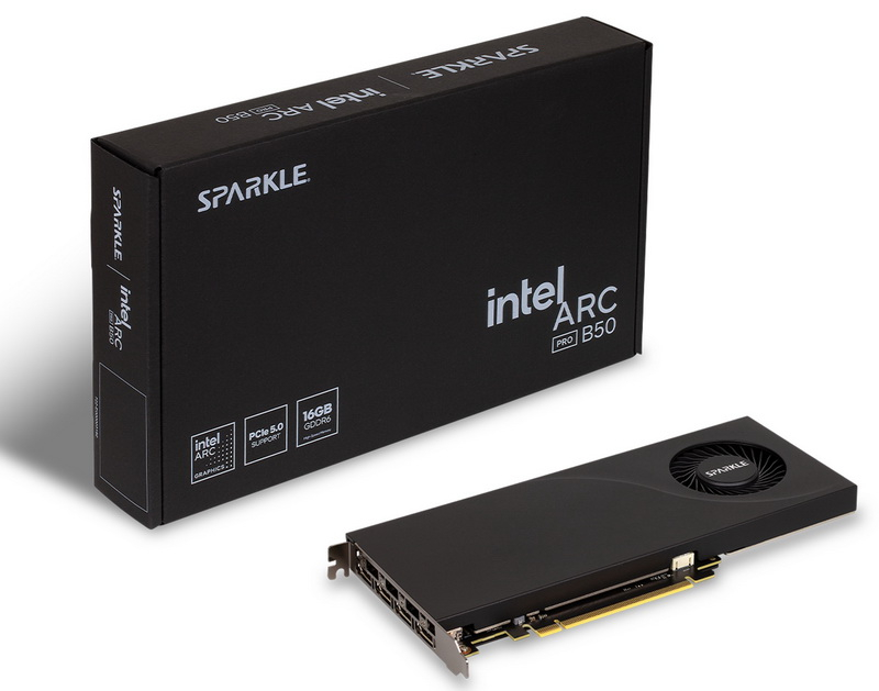 Sparkle представи тънка видео карта Arc Pro B50 Blower със „турбина“ за работни станции