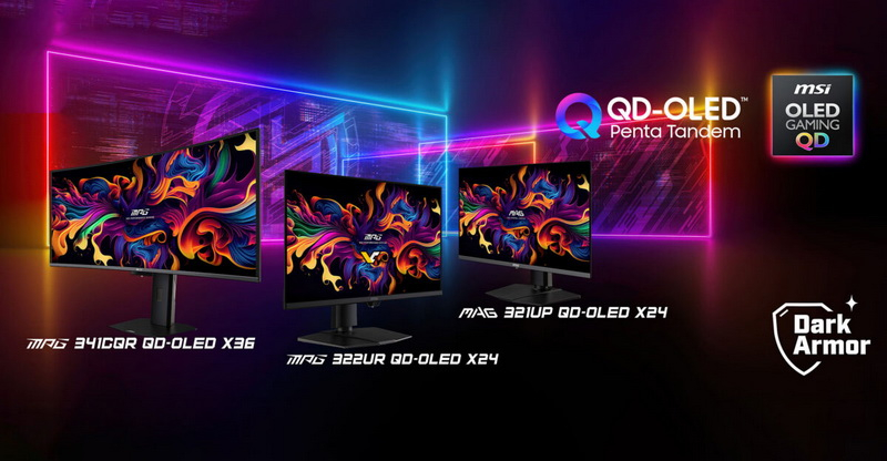 MSI въвежда панелите Samsung QD‑OLED Penta Tandem в игрални монитори