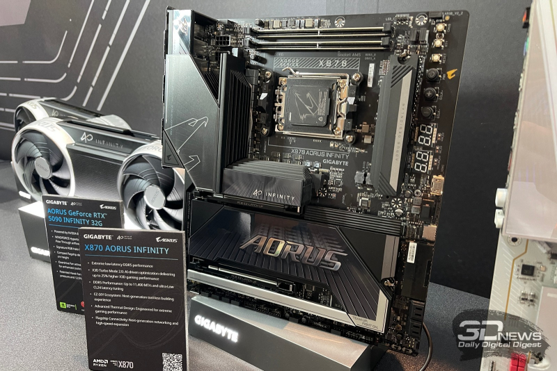 Гигабайт стартира дъски X870E Aorus Infinity Next с уникални порестите радиатори и X870 Aorus Infinity, насочени към ускоряване на работа на паметта
