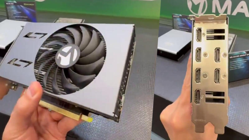 MaxSun представи на Computex 2026 десетгодишния Radeon RX 580 със шестпорта HDMI изход.