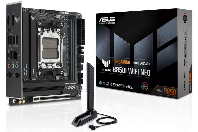 Asus издаде първата си mini‑ITX дънна плата от серията TUF – моделът TUF Gaming B850I WIFI Neo за процесори Ryzen
