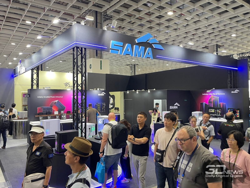 SAMA на Computex 2026: нестандартни корпуса, системи за охлаждане с двойен екран и новинки на блока за захранване
