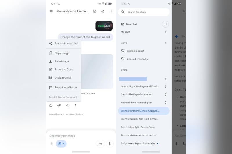 Google Gemini ще стартира разделяне на разговори – както в ChatGPT