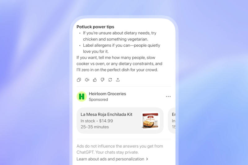 ChatGPT сега показва реклама, но не всички ще я забележат веднага.