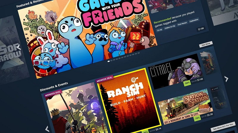 Valve разширява интерфейса: Steam е актуализирал външния вид на главната страница на магазина