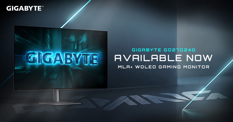 Gigabyte представи новия 27-инчов гейминг WOLED монитор GO27Q24G със резолюция QHD и честота на обновяване от 240 Hz