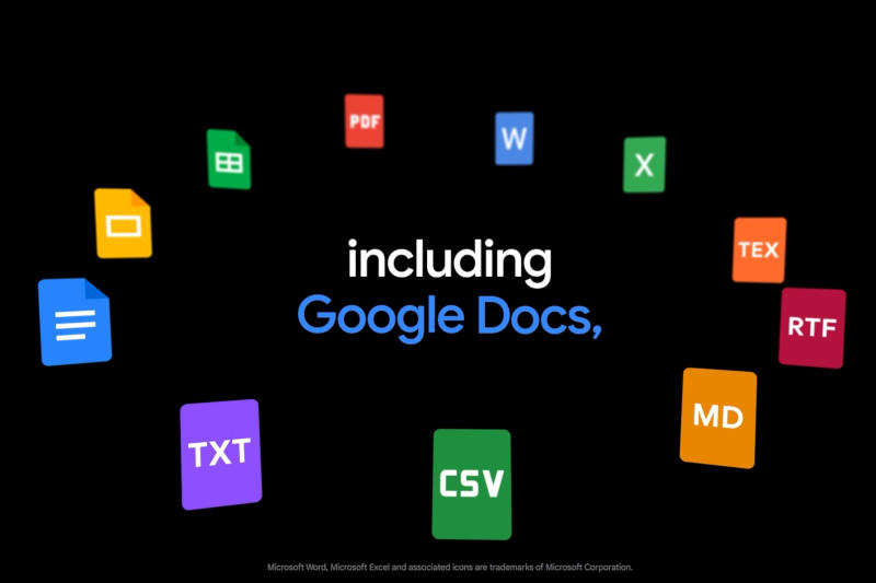 Google Gemini сега може да създава документи Word, Excel и други типове файлове на базата на проста заявка