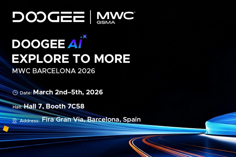 Doogee ще покаже на MWC 2026 интелигентни устройства, защитен смартфон и Visible AI.
